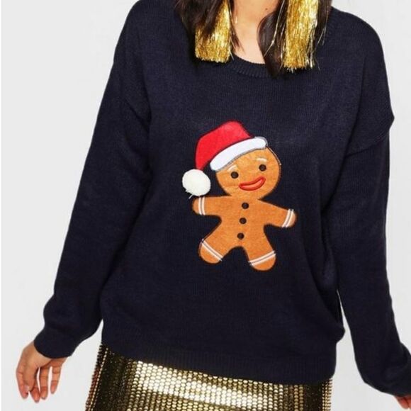 Christmas Green Gingerbread Man Sweater - Picture 4 of 4